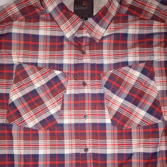 5.11 Tactical | Plaid Short Sleeve Mens Large - Picture 3 of 10